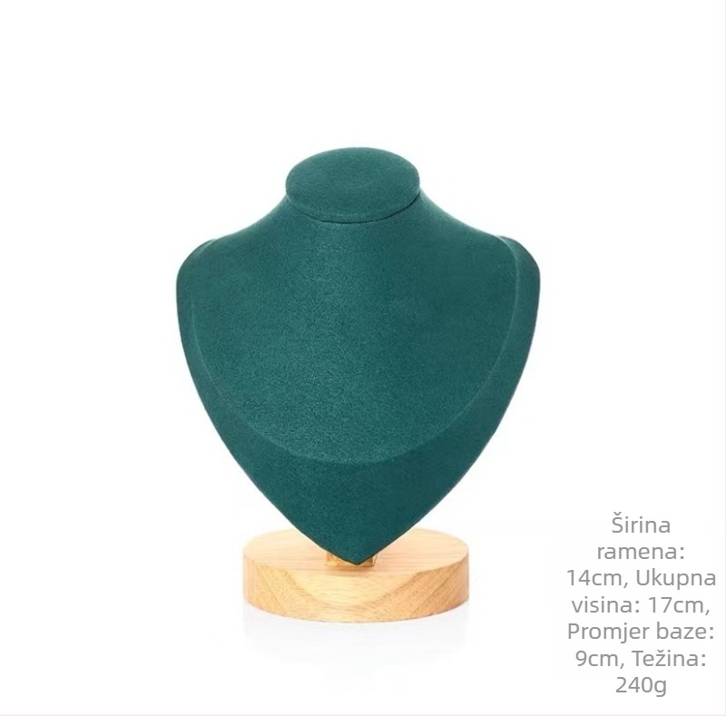 Stalak za izlaganje ogrlica - monolitni model, masivno drvo, uspravni prikaz, marka Year of Prayer