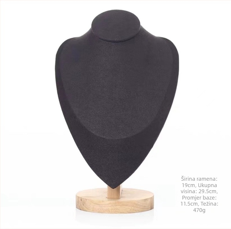 Stalak za izlaganje ogrlica - monolitni model, masivno drvo, uspravni prikaz, marka Year of Prayer