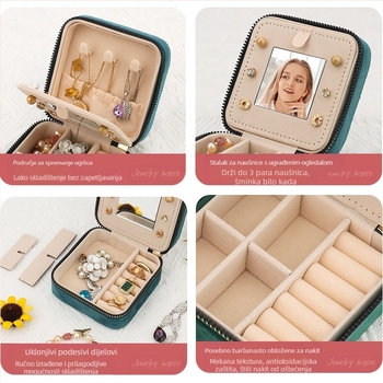 Prenosna kutija za nakit od baršuna za naušnice i prstenje, kutija za nakit od flanelne tkanine, Dongguan, Kina, kartonsko maloprodajno pakiranje