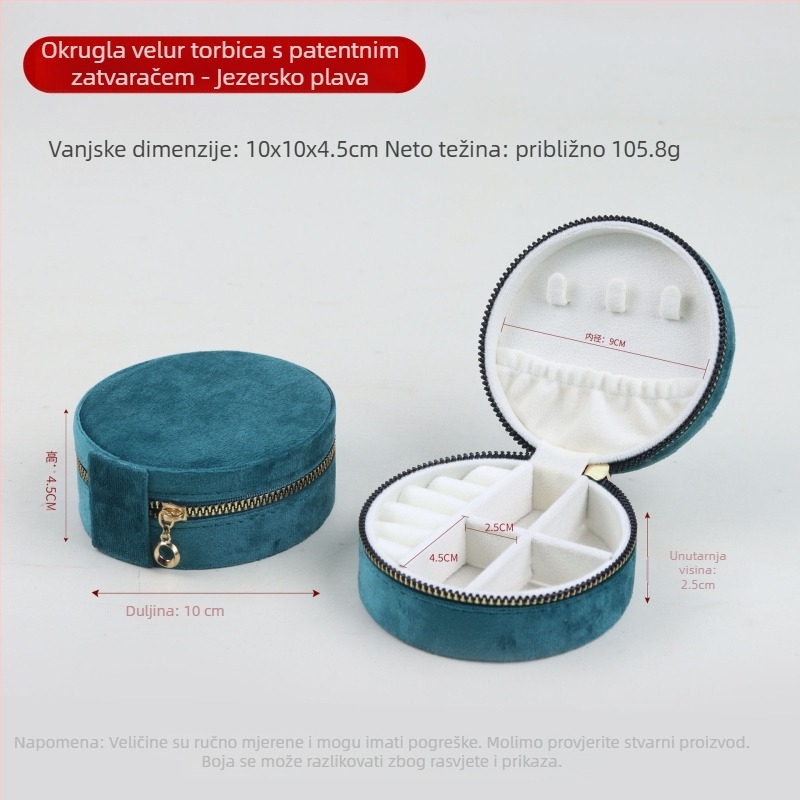 Prenosna kutija za nakit od baršuna za naušnice i prstenje, kutija za nakit od flanelne tkanine, Dongguan, Kina, kartonsko maloprodajno pakiranje