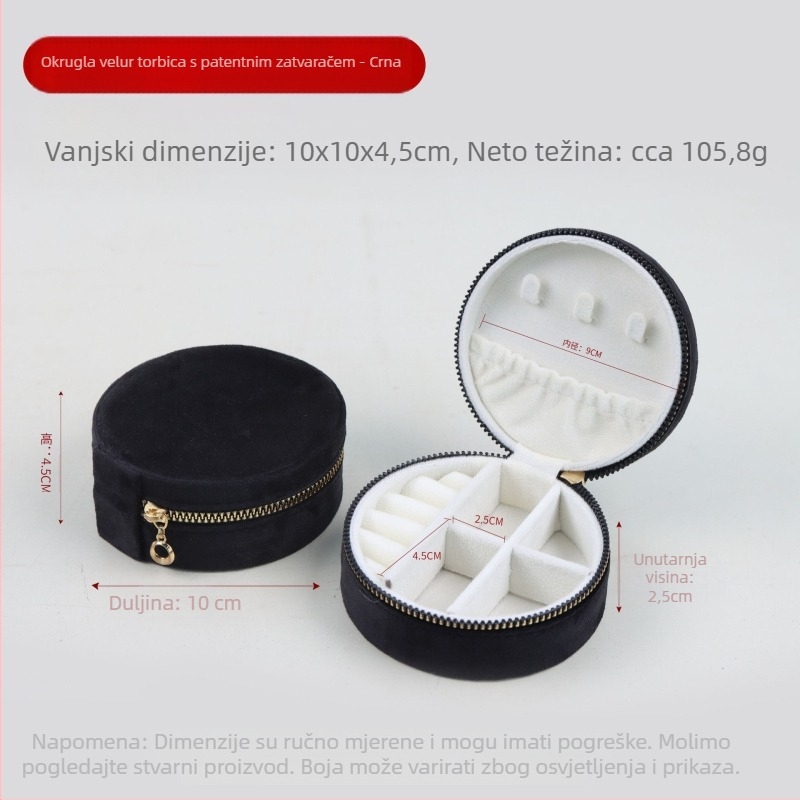 Prenosna kutija za nakit od baršuna za naušnice i prstenje, kutija za nakit od flanelne tkanine, Dongguan, Kina, kartonsko maloprodajno pakiranje