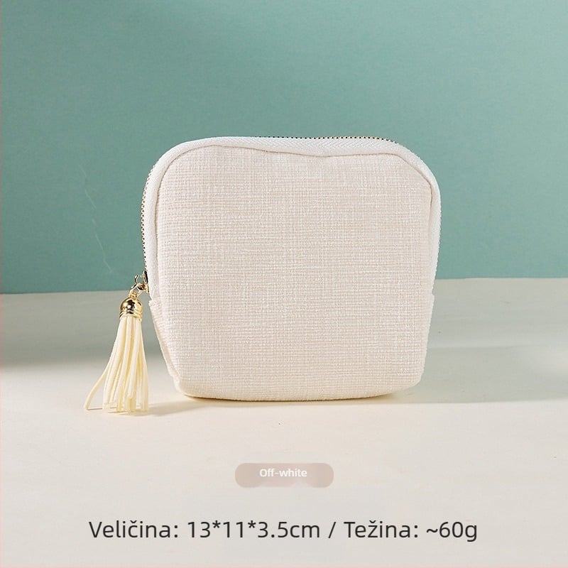 Torba za pohranu nakita s privjeskom i zatvaračem, velika kapaciteta, baršunasti dvostruki sloj