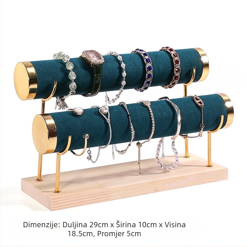 Drveni troetažni stalak za narukvice, korak dizajn, organizator nakita