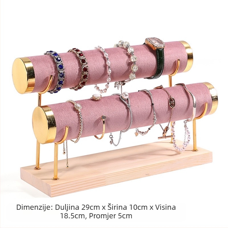 Drveni troetažni stalak za narukvice, korak dizajn, organizator nakita