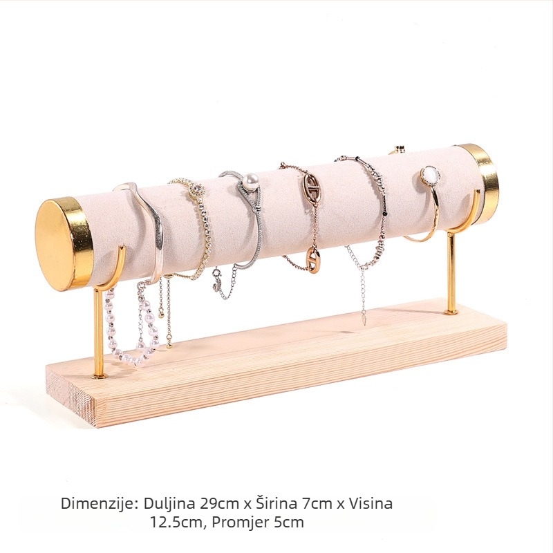 Drveni troetažni stalak za narukvice, korak dizajn, organizator nakita