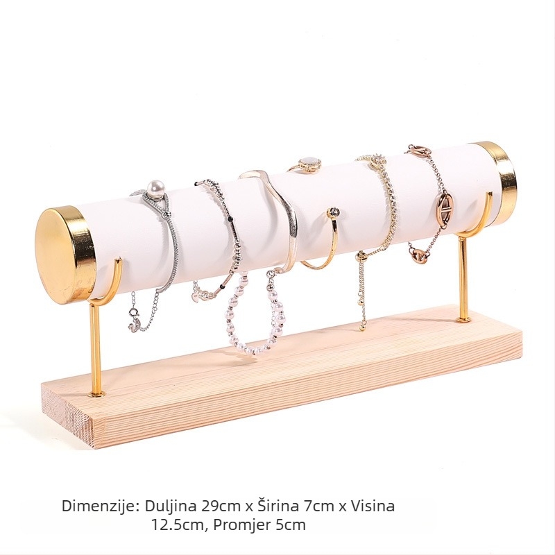 Drveni troetažni stalak za narukvice, korak dizajn, organizator nakita
