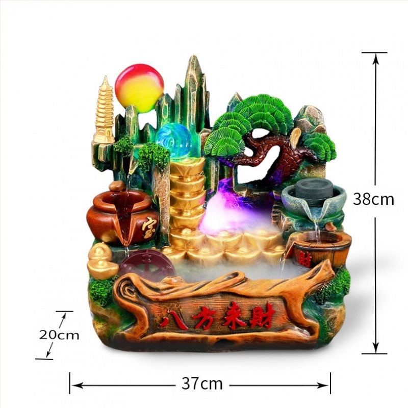 Stolni fontan za ovlaživanje s mini kamenim pejzažem (Materijal: sintetička smola; Stil: jednostavan i moderan; Poklon: reklamni dar)