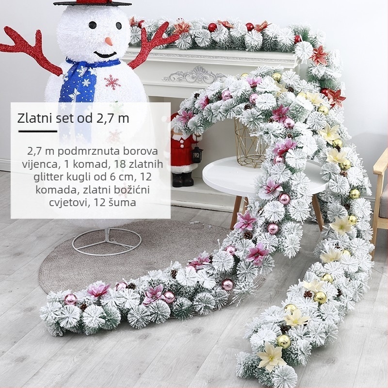 PVC dekorativni set za ulazna vrata i ogradu stubišta – Huan Deer, moderni stil, Božić