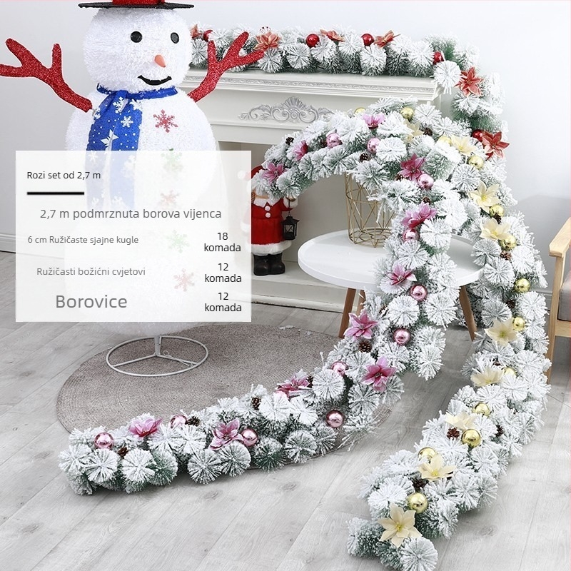 PVC dekorativni set za ulazna vrata i ogradu stubišta – Huan Deer, moderni stil, Božić