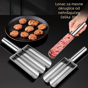 Wogang trodijelni set od 304 nehrđajućeg čelika za kućnu upotrebu; kalupi za riblje kuglice, kuglice od škampi i rižine kuglice; moderan minimalistički dizajn; predstavljen 2023.