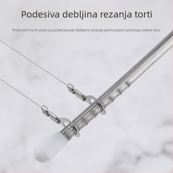 Nehrđajući čelik – dvostruko linijski tortni slojnik i nož za rezanje kruha – alat za pečenje