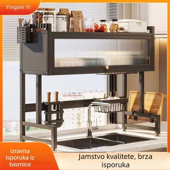 Višeslojni odvlažni stalak za kuhinjsku sudoperu – prašno otporno skladištenje posuđa, Ferroalloy, Yingxinyi, serija Draining storage rack, proljeće 2022