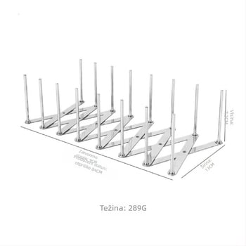 Stalak za suđe od nehrđajućeg čelika, teleskopski podesiv – sklopiv, višestruka namjena