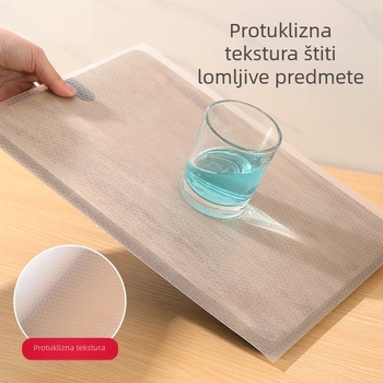 EVA podmetač za ormariće i ladice: otporan na plijesan i vlagu; otporan na ulje i vodu; antibakterijski, prašine otporan, protuklizni, bez ljepila; pogodna za kuhinju, garderobu i ormar za cipele.
