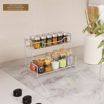 Višenamjenski organizator od nehrđajućeg čelika, bez bušenja, stolni organizator, moderan minimalistički dizajn