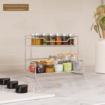 Višenamjenski organizator od nehrđajućeg čelika, bez bušenja, stolni organizator, moderan minimalistički dizajn