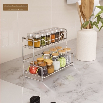 Višenamjenski organizator od nehrđajućeg čelika, bez bušenja, stolni organizator, moderan minimalistički dizajn