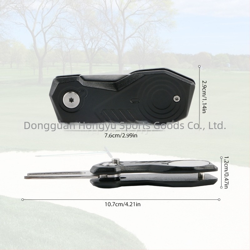 Golf Green Fork – Sklopiva golf dodatna oprema od nehrđajućeg čelika i aluminija, marka wosofe, s tiskanim logom