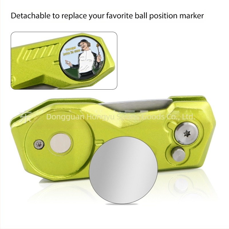 Golf Green Fork – Sklopiva golf dodatna oprema od nehrđajućeg čelika i aluminija, marka wosofe, s tiskanim logom