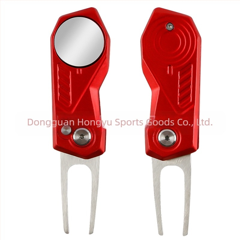 Golf Green Fork – Sklopiva golf dodatna oprema od nehrđajućeg čelika i aluminija, marka wosofe, s tiskanim logom