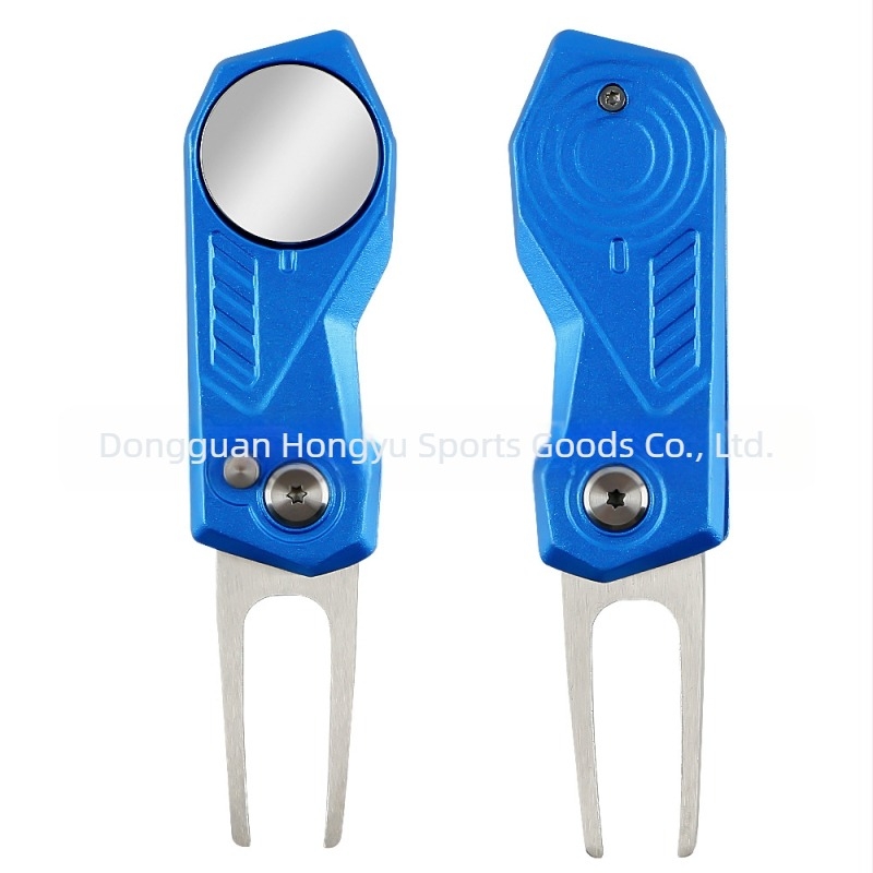 Golf Green Fork – Sklopiva golf dodatna oprema od nehrđajućeg čelika i aluminija, marka wosofe, s tiskanim logom