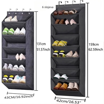 FC-4158 Viseći organizator za skladištenje od netkanog materijala — trodimenzionalni dizajn, višenamjenski organizator za spavaću sobu