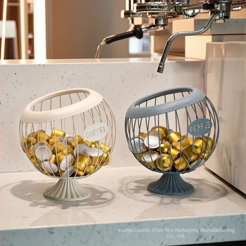 Metalni koš za pohranu kapsula kave, voća i grickalica — model 527 • materijal: metal • stil: moderni minimalistički • kategorija: koš za pohranu