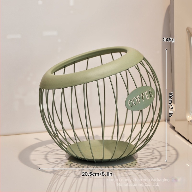 Metalni koš za pohranu kapsula kave, voća i grickalica — model 527 • materijal: metal • stil: moderni minimalistički • kategorija: koš za pohranu