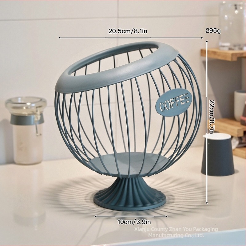 Metalni koš za pohranu kapsula kave, voća i grickalica — model 527 • materijal: metal • stil: moderni minimalistički • kategorija: koš za pohranu