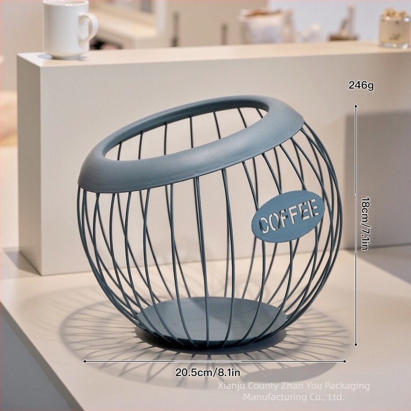 Metalni koš za pohranu kapsula kave, voća i grickalica — model 527 • materijal: metal • stil: moderni minimalistički • kategorija: koš za pohranu