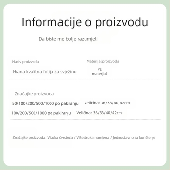 Elastični poklopac za zdjelu od PE klase s držačem folije za čuvanje ostataka — 1 komad, kućna upotreba