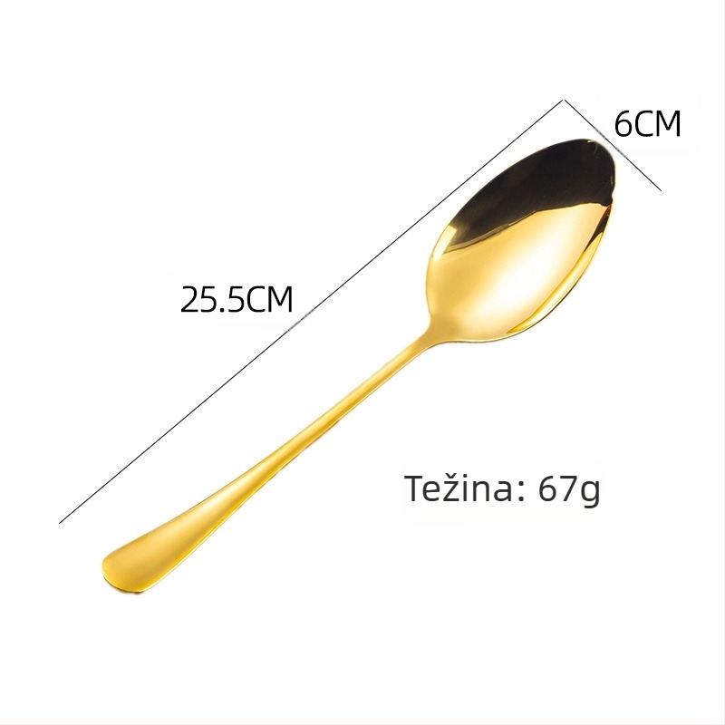 Set žlica i lopatica od nehrđajućeg čelika – moderni minimalistički dizajn, visoka toplinska otpornost, zaštita od opeklina, mogućnost tiskanja logotipa