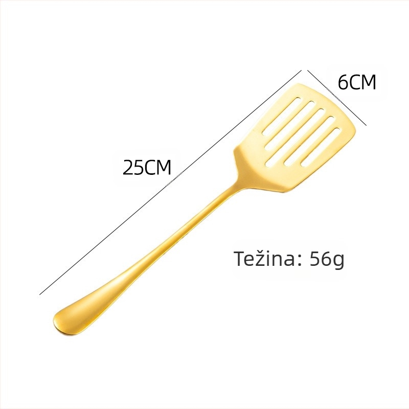 Set žlica i lopatica od nehrđajućeg čelika – moderni minimalistički dizajn, visoka toplinska otpornost, zaštita od opeklina, mogućnost tiskanja logotipa