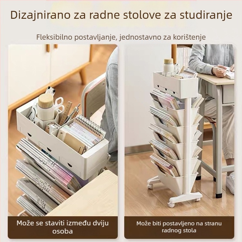 Pomična polica uz stol — plastika, 5 kg, model Desk storage, 1 kom.