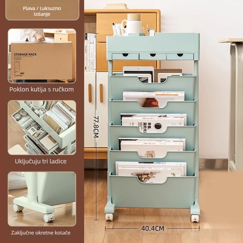 Pomična polica uz stol — plastika, 5 kg, model Desk storage, 1 kom.