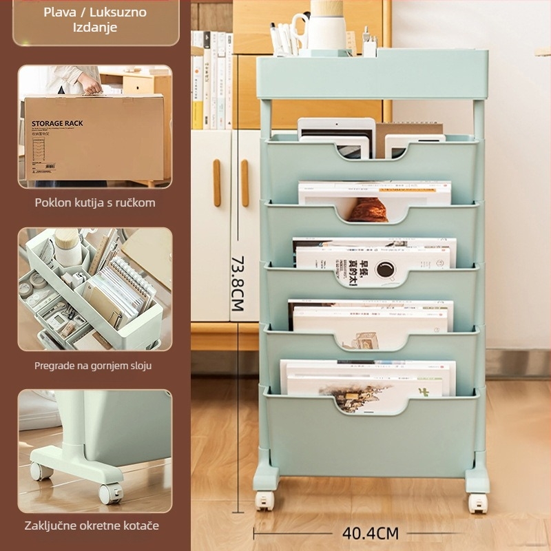 Pomična polica uz stol — plastika, 5 kg, model Desk storage, 1 kom.