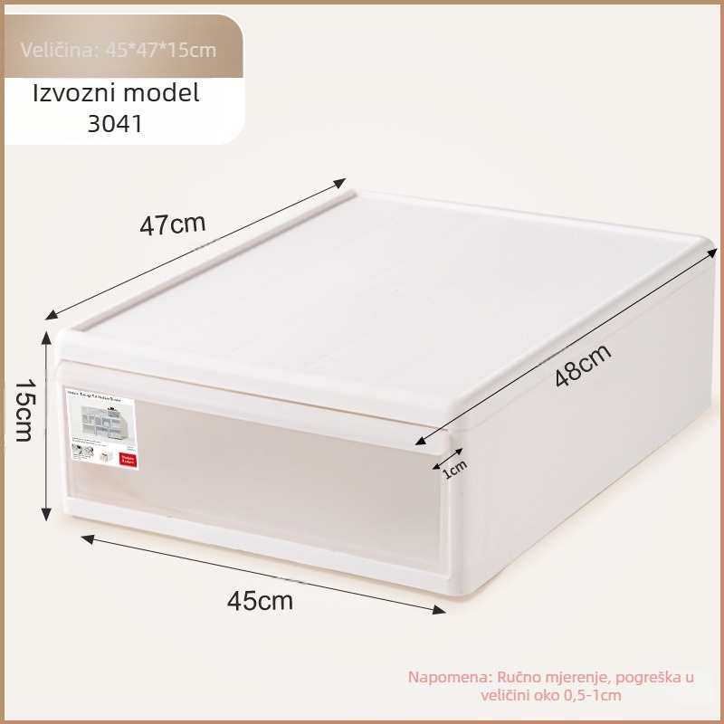 Mat izgled ladica za pohranu donjeg rublja i čarapa, kapacitet 20–30 L, PP plastika, otporna na prašinu, modeli 3021–3024
