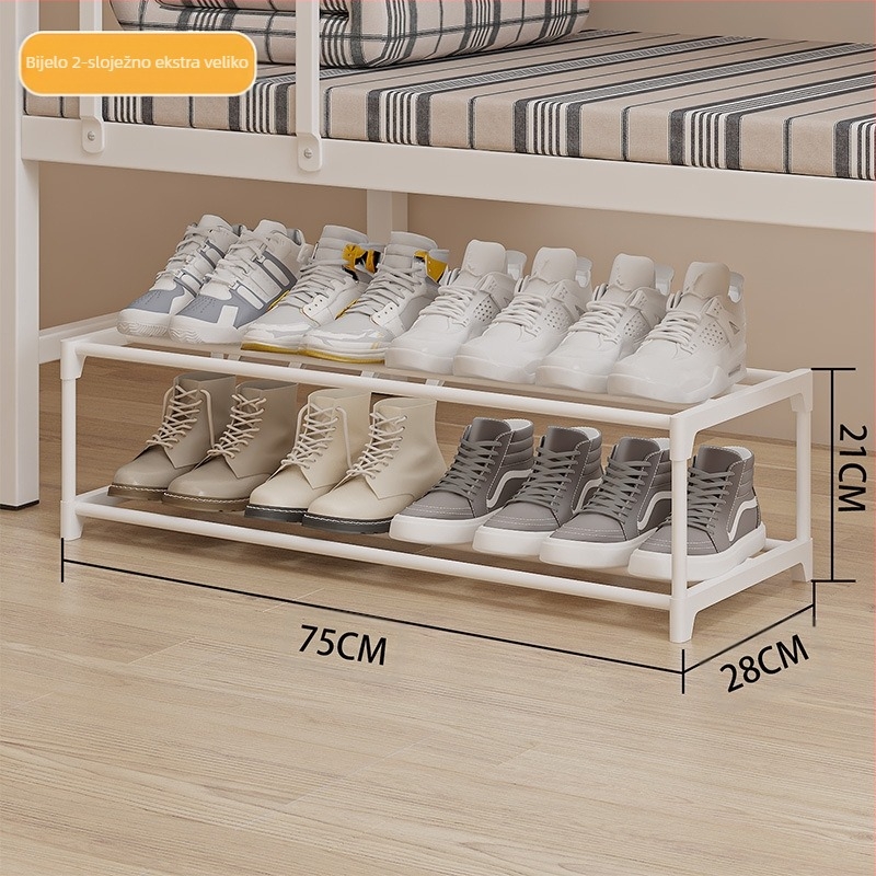 A6L Stalak za cipele ispod kreveta - ušteda prostora, 2-3 sloja skladištenja, plastika + čelična cijev, modern stil, model CX