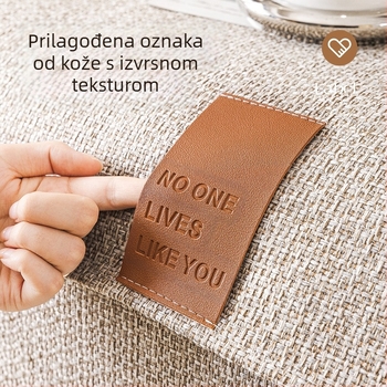 Minimalistička jastučnica za kauč s protukliznim navlakom, imitacija lana, dojam kože, 2026 novi model, za sve sezone