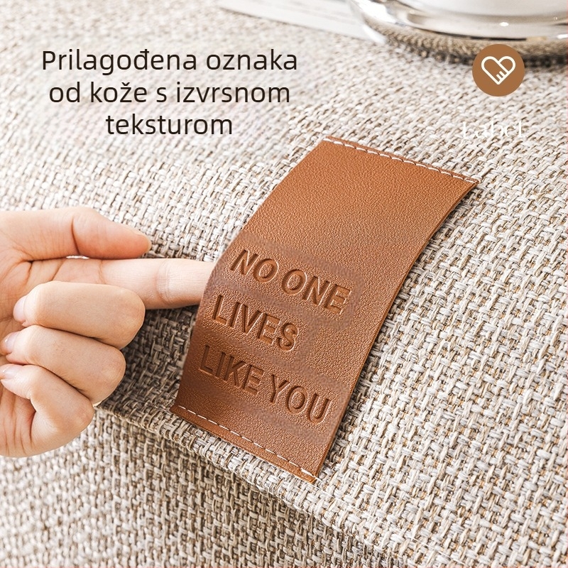 Minimalistička jastučnica za kauč s protukliznim navlakom, imitacija lana, dojam kože, 2026 novi model, za sve sezone