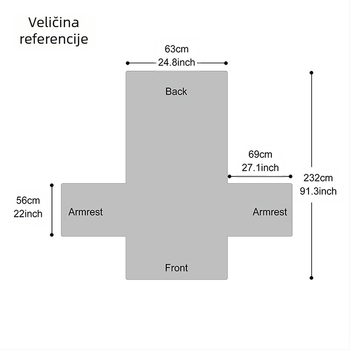 Navlaka za kauč, hotelski stil, poliestersko-spandeks (Materijal: Poliester Spandeks; Kategorija: Navlaka za kauč; Stil: Hotelski)