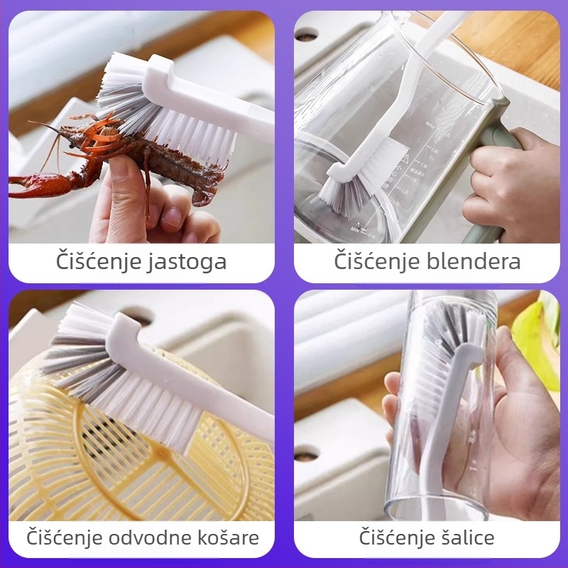 Lijie Set četkica za čišćenje - Četke za kuhinju s dugom ručkom za čaše, praznine i štednjak (plastika, lansiran zimi 2017)