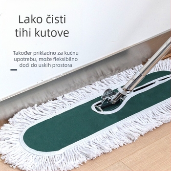 Mop za prašinu push tipa, mop od pamuka, drška od nehrđajućeg čelika, dužina šipke 145 cm, masa 500–800 g