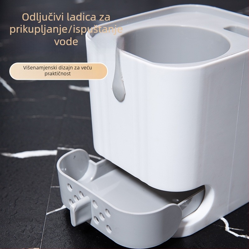 Četka za WC, zidna montaža, bez bušenja, s odvodnom bazom, za kućnu upotrebu