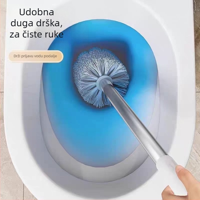 Četka za WC, zidna montaža, bez bušenja, s odvodnom bazom, za kućnu upotrebu