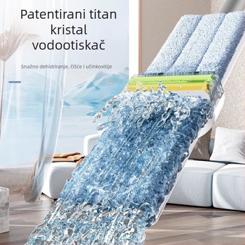 Ploški mop s glavom od mikrovlakna, nehrđajući čelični štap, 90–100% odvodnja, težina ispod 3 kg, dizajn bez ručnog pranja