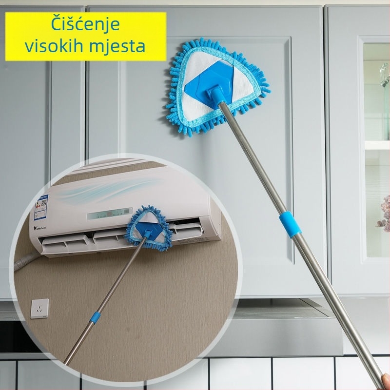 Trokutni chenille mop — višestruko čišćenje za zidove, podove, pločice i stropove