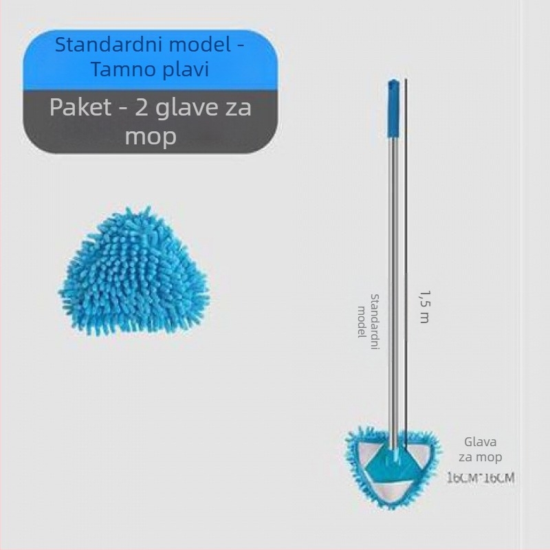 Trokutni chenille mop — višestruko čišćenje za zidove, podove, pločice i stropove