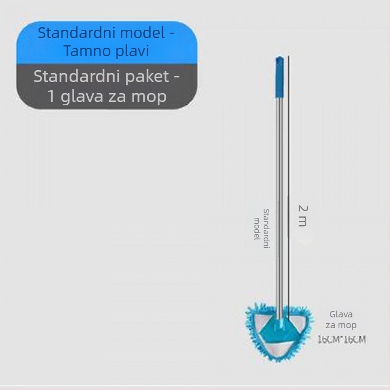 Trokutni chenille mop — višestruko čišćenje za zidove, podove, pločice i stropove