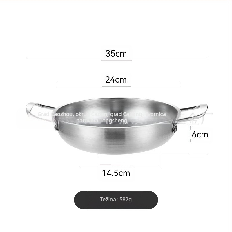 Korejskog stila posuda od nehrđajućeg čelika za tjesteninu i juhe, kućna upotreba, ne električno, kompatibilno s običnim štednjakom